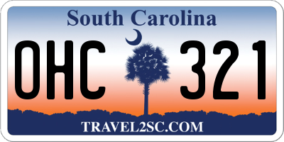 SC license plate OHC321