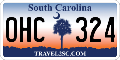 SC license plate OHC324