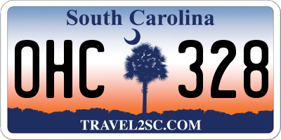 SC license plate OHC328