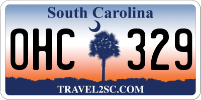SC license plate OHC329