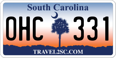 SC license plate OHC331