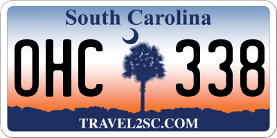 SC license plate OHC338