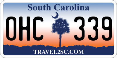 SC license plate OHC339