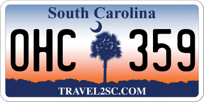 SC license plate OHC359