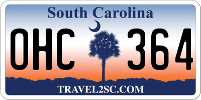 SC license plate OHC364