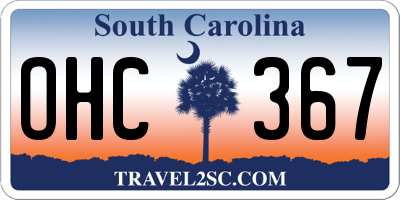 SC license plate OHC367