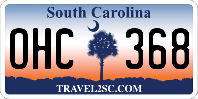 SC license plate OHC368