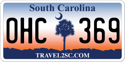 SC license plate OHC369