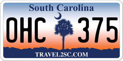 SC license plate OHC375