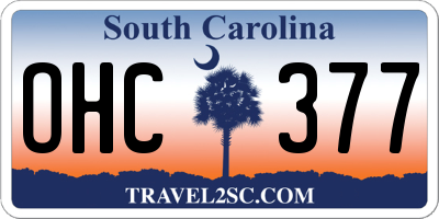 SC license plate OHC377