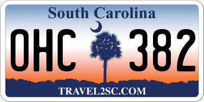 SC license plate OHC382