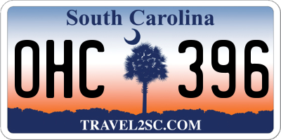 SC license plate OHC396