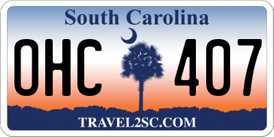SC license plate OHC407