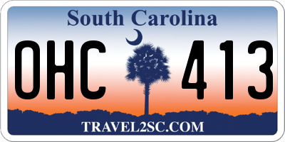 SC license plate OHC413