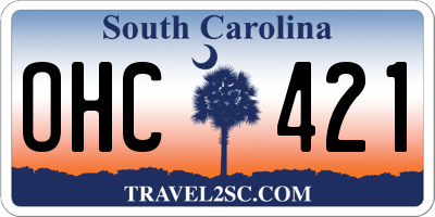 SC license plate OHC421