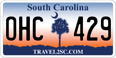 SC license plate OHC429