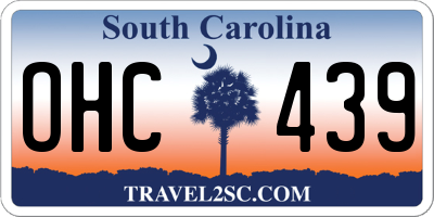 SC license plate OHC439