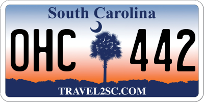 SC license plate OHC442