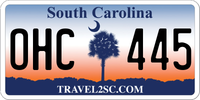 SC license plate OHC445