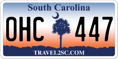 SC license plate OHC447