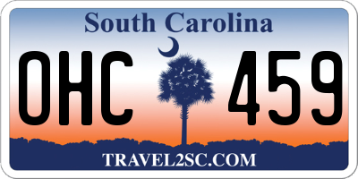 SC license plate OHC459