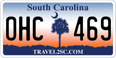 SC license plate OHC469