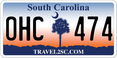SC license plate OHC474