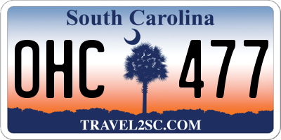 SC license plate OHC477