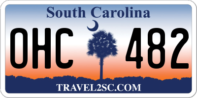 SC license plate OHC482