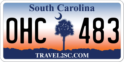 SC license plate OHC483
