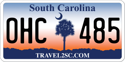 SC license plate OHC485