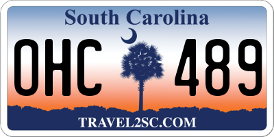 SC license plate OHC489