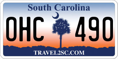 SC license plate OHC490