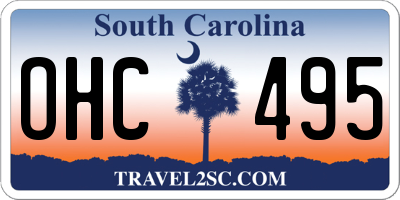 SC license plate OHC495