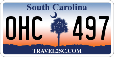 SC license plate OHC497