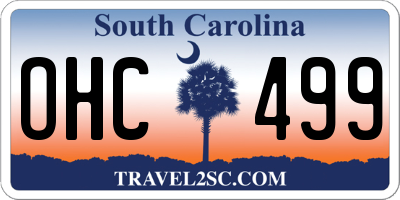 SC license plate OHC499