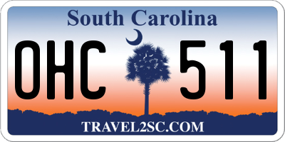 SC license plate OHC511