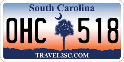 SC license plate OHC518