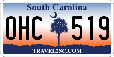 SC license plate OHC519