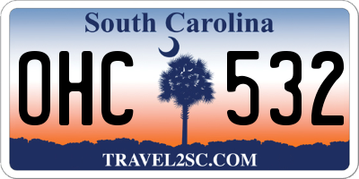SC license plate OHC532