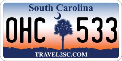 SC license plate OHC533