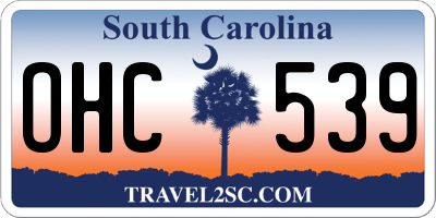 SC license plate OHC539