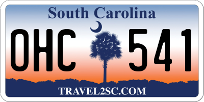 SC license plate OHC541
