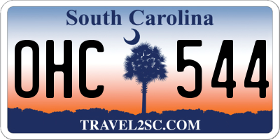 SC license plate OHC544