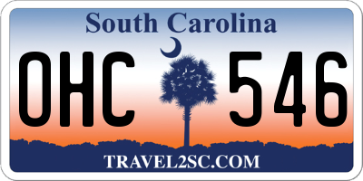 SC license plate OHC546