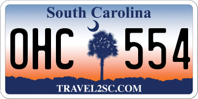 SC license plate OHC554