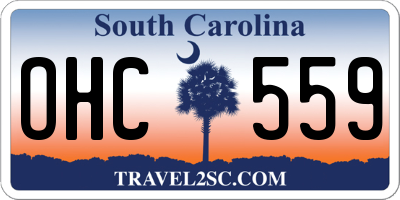 SC license plate OHC559