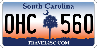 SC license plate OHC560