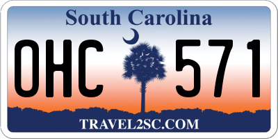 SC license plate OHC571