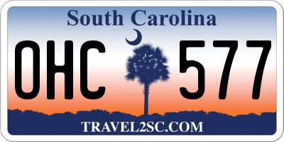 SC license plate OHC577